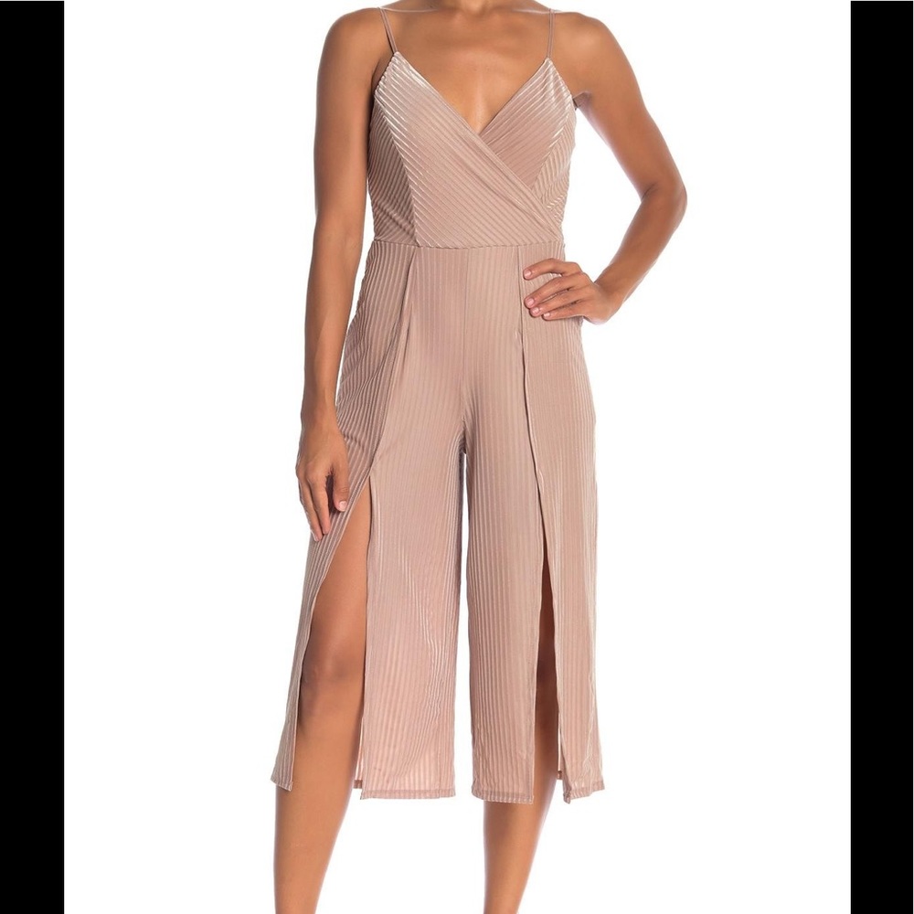 Love Fire Ribbed Velvet Midi Jumpsuit